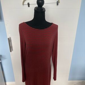 Tommy Bahama Striped Long Sleeve Scoop Dress